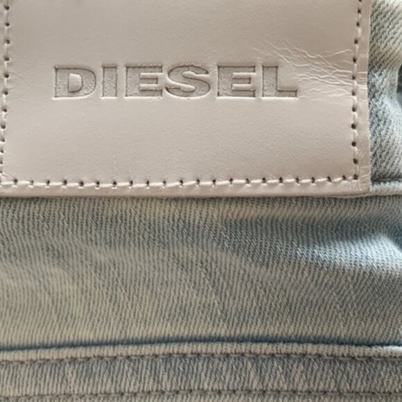 BNWT DIESEL SKINZEE ZIP SKINNY JEANS LIGHT WASH SZ 25 - Picture 7 of 10